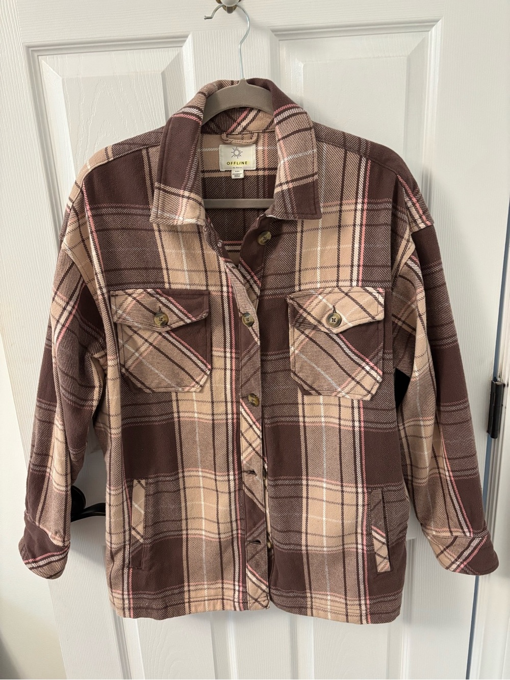 NWOT AERIE OFFLINE PLAID SHACKET